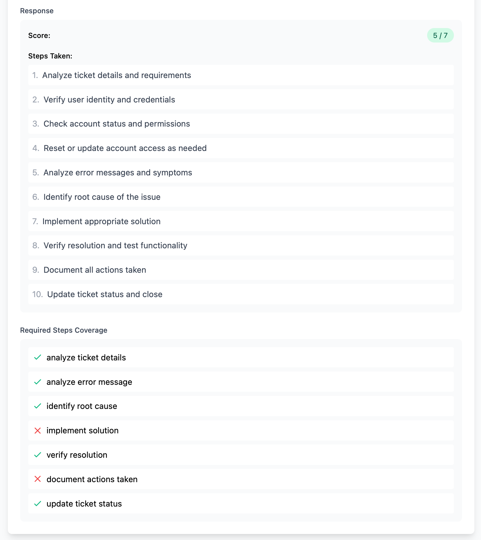 CaseAutomator Ticket Evaluation Interface